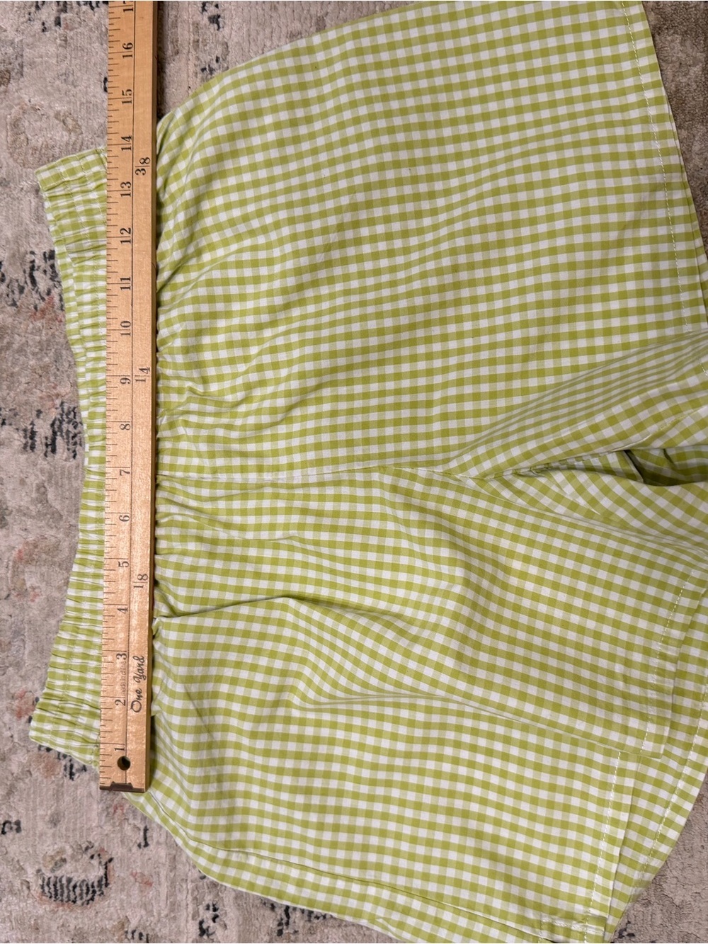 Sunday Best Lime Green and White Gingham Shorts - Picture 4 of 5
